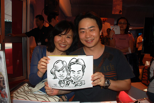caricature live sketching for LG Infinia Roadshow - day 1 - 25