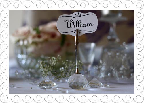 Wedding Name Card Holder Crystal Ball Name Card Holder by The Wedding of