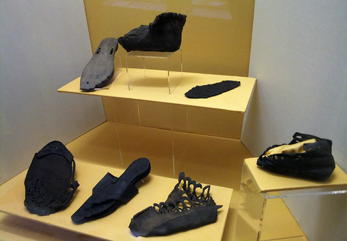 Roman leather shoes, Vindolanda Archaeological Site, Britain 2009