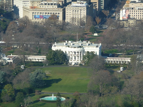 The Whitehouse viewed from top of Washington Monument