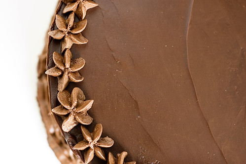 intense deep chocolate cake - top