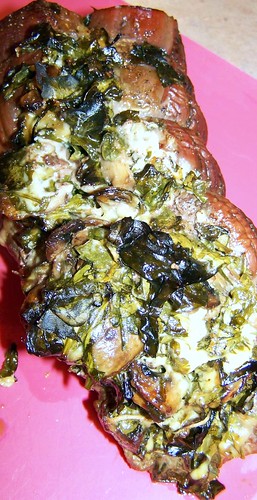 Spinach-Stuffed Beef Tenderloin - Cooked
