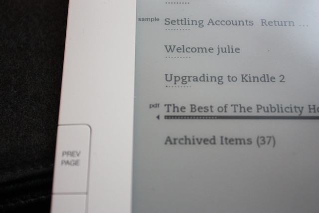 Kindle 2 Upgrade Nov 2009