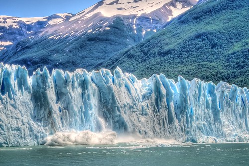 A Chunk Falls Off Perito Moreno Glacier