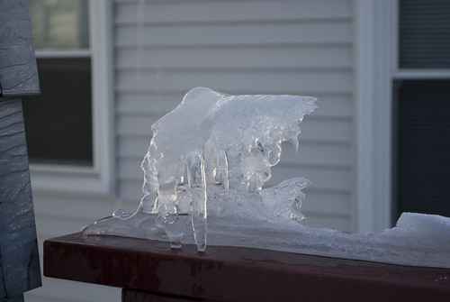 backyard winter ice sculpture