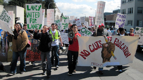 Laney College students march to downtown Oakland