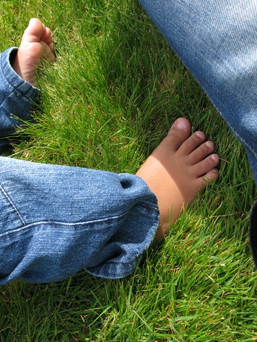 Toes in the grass