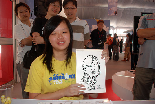 caricature live sketching for LG Infinia Roadshow - day 1 - 3