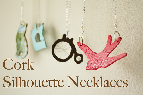 Cork Silhouette Necklaces
