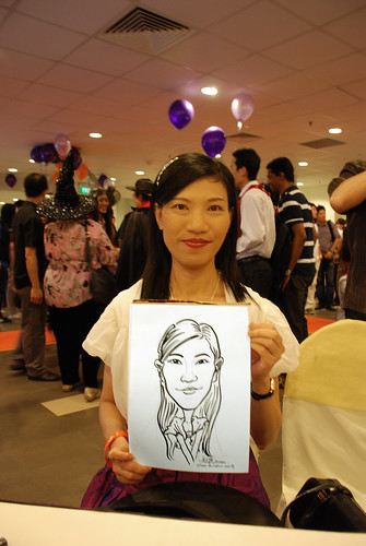 Caricature live sketching for NTU Alumni Club - 5