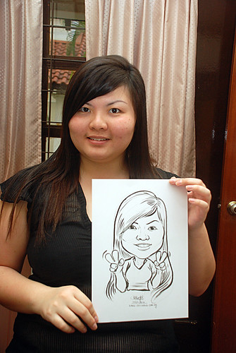 caricature live sketching for birthday party 020'12010 - 1