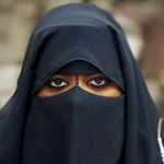 Veiled lady in Salalah, Oman