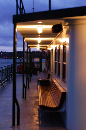 ferry in the evening