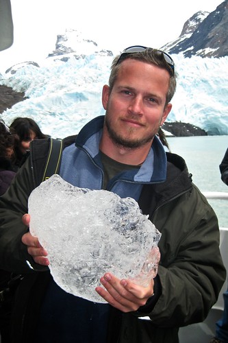 Jeff Holding Glacier Ice