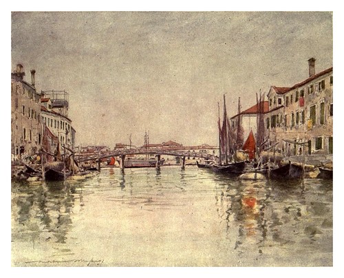 017- Canal en la isla Giudecca-Venice – 1904-Dorothy Menpes