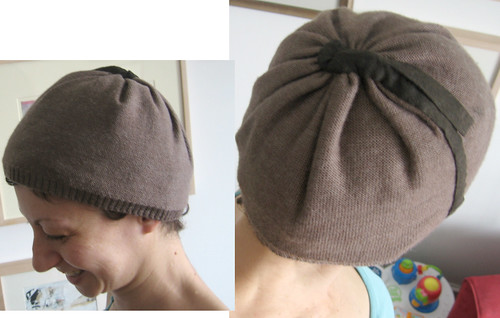 brown hat from baggy dress
