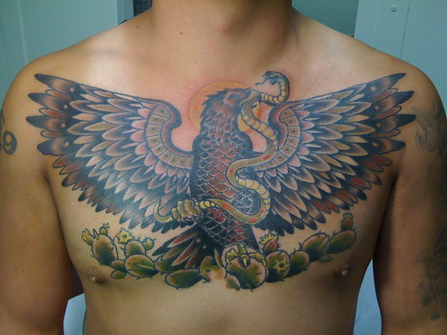 tattoo chest pieces. Eagle Chest Piece Tattoo