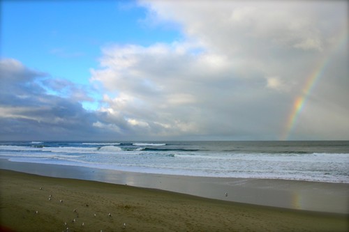 rainbow at the Oregon coast