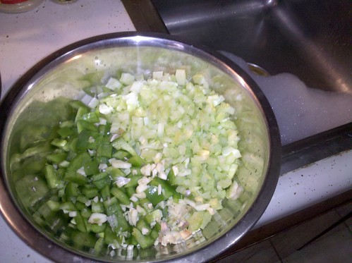 Onion-celery-bellpepper-garlic
