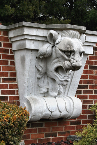 A lion's head from the Connor Hotel