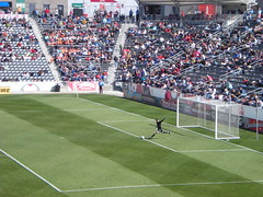 Rapids Goalie Launches the Ball