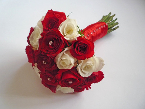 red and white rose tattoo. tattoo Red Bridal Bouquets red