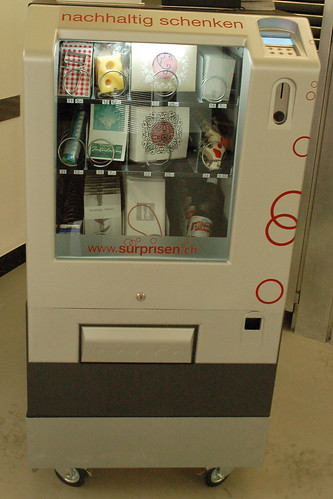 the Swiss vending machine: emmenthaler, Rivella, toblerone, cows...
