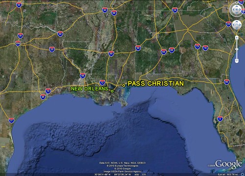 location of Pass Christian (Google Earth)