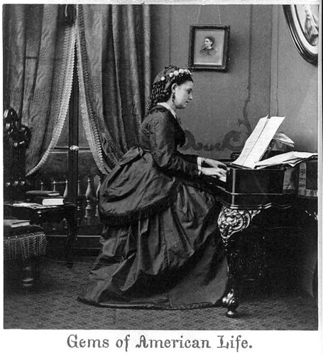 c. 1850's Woman at Piano