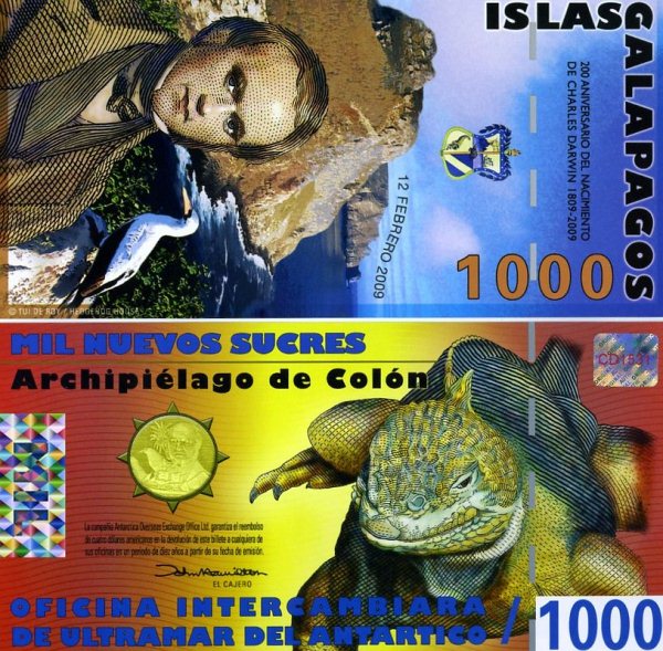 1000 Sucres Galapágy 2009