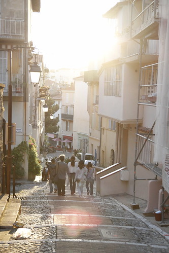 Walking down the streets of Cannes bathed in heavenly light
