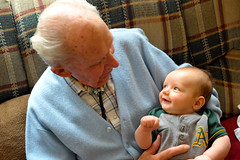 Noah with Great Grandpa Ray