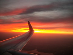 Sunset in the air