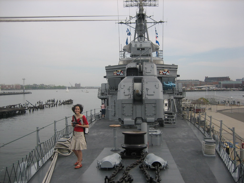 On the main deck of USS Cassin Young