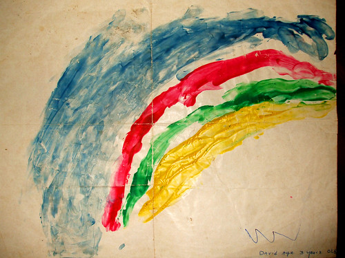 Rainbow 1961 - Finger Paint by rdavidschwartz