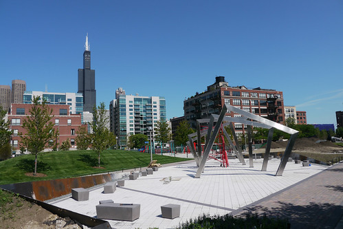 Adams Sangamon Park on the rise in the West Loop