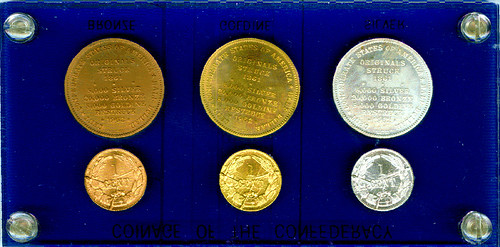 1962 Bashlow Confederate Coin set reverse