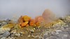 yellow rocks with Sulphur deposits