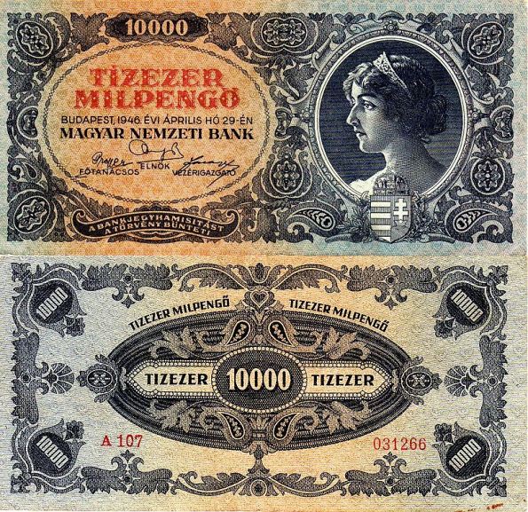 10 000 MilPengő Maďarsko 1946
