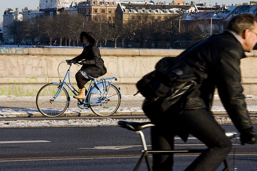 Right and Left - Cycling in Winter in Copenhagen