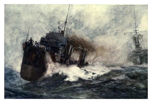 022- Un destructor para rios-The Royal Navy (1907)- Norman L. Wilkinson