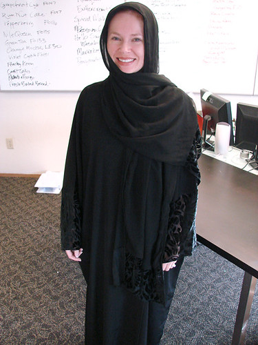 Anne-Marie in her Abaya