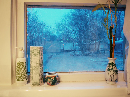 Kitchen Window as Dusk
