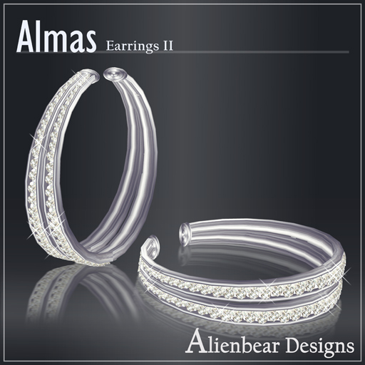 Almas earrings II white