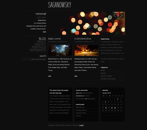 Saganowsky – ThemeForest Premium WordPress Theme
