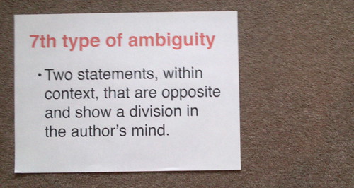 Empson, the 7th type of ambiguity & literacies