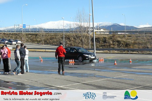 Foto:Los cursos de conducción hacen afrontar situaciones de riesgo con menor impacto personal. Curso realizado en Febrero en Segovia