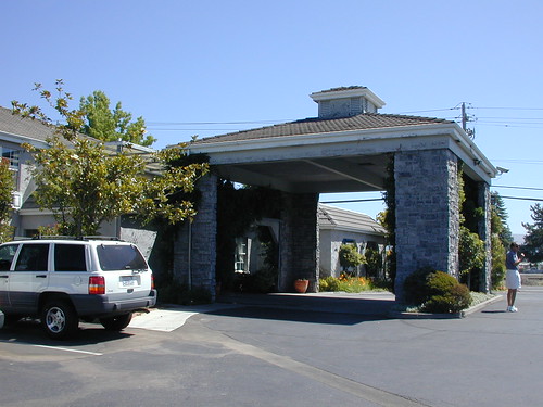 The front of the hotel