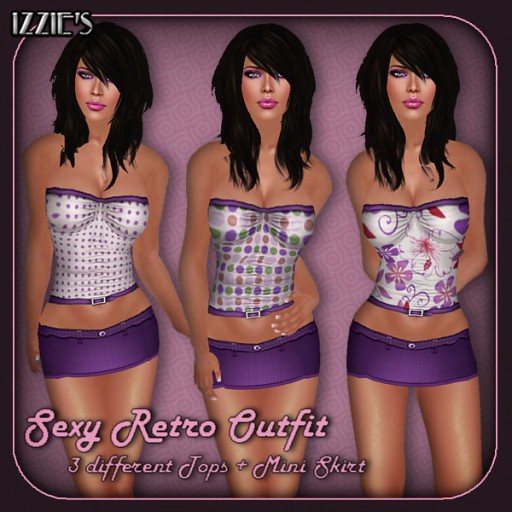 Izzie's - _LAZY SUNDAY_ Sexy Retro Outfit purple