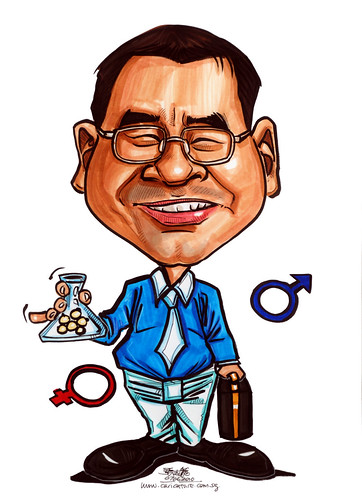 Caricatures for NUS - Biogentics salesman